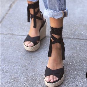 Lulus Wedge Lace Up Sandals
